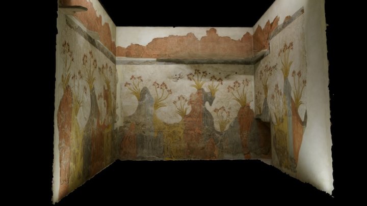 Mural paitings from Akrotiri / Santorini. 3D Model