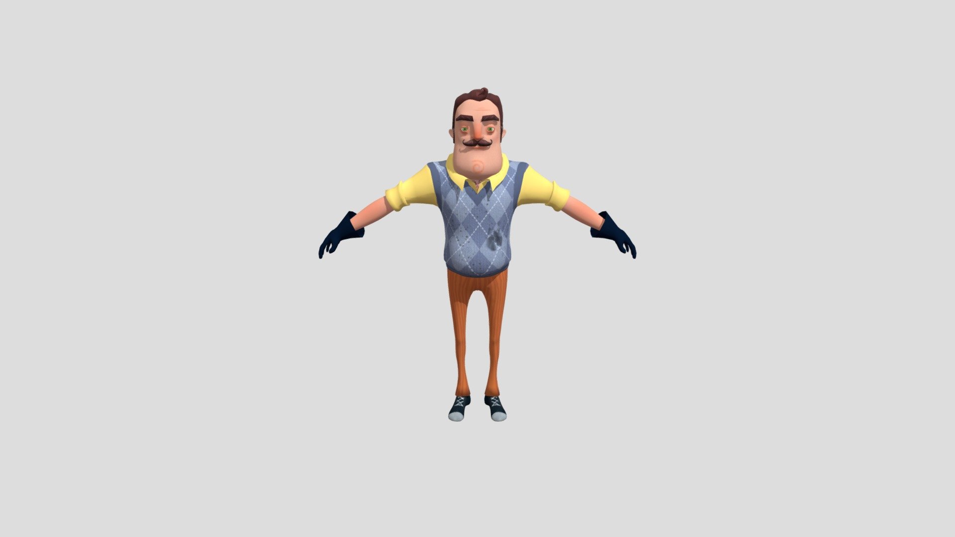 Hello neighbor The neighbor - Download Free 3D model by Nicky teenager ...