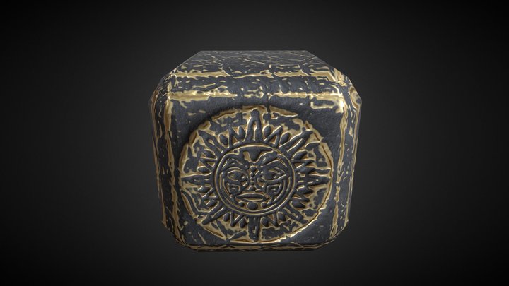 Golden Cube 3D Model