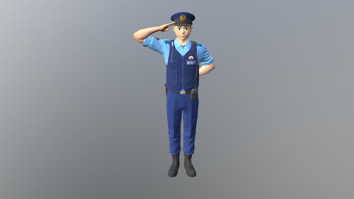 Police Man 3D Model