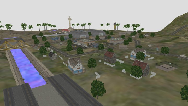 Free Fire Hangar 3D Model OBJ 3D Model