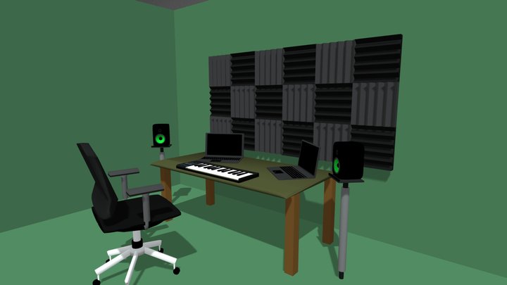 Producer Music Studio 3D Model