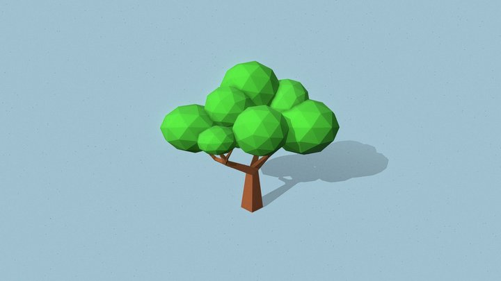 Low Poly Oak Tree