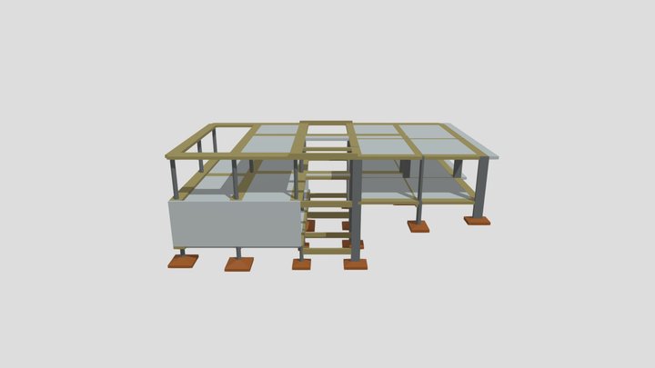 Casa EH - modelo estrutural 3D Model