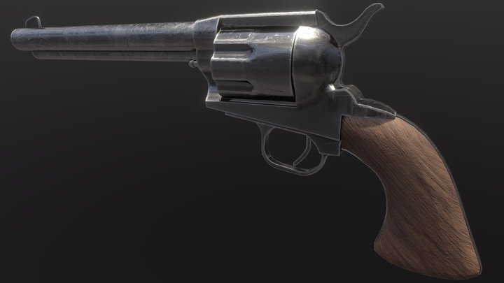 Arnimius Western Single Action Revolver 3D Model