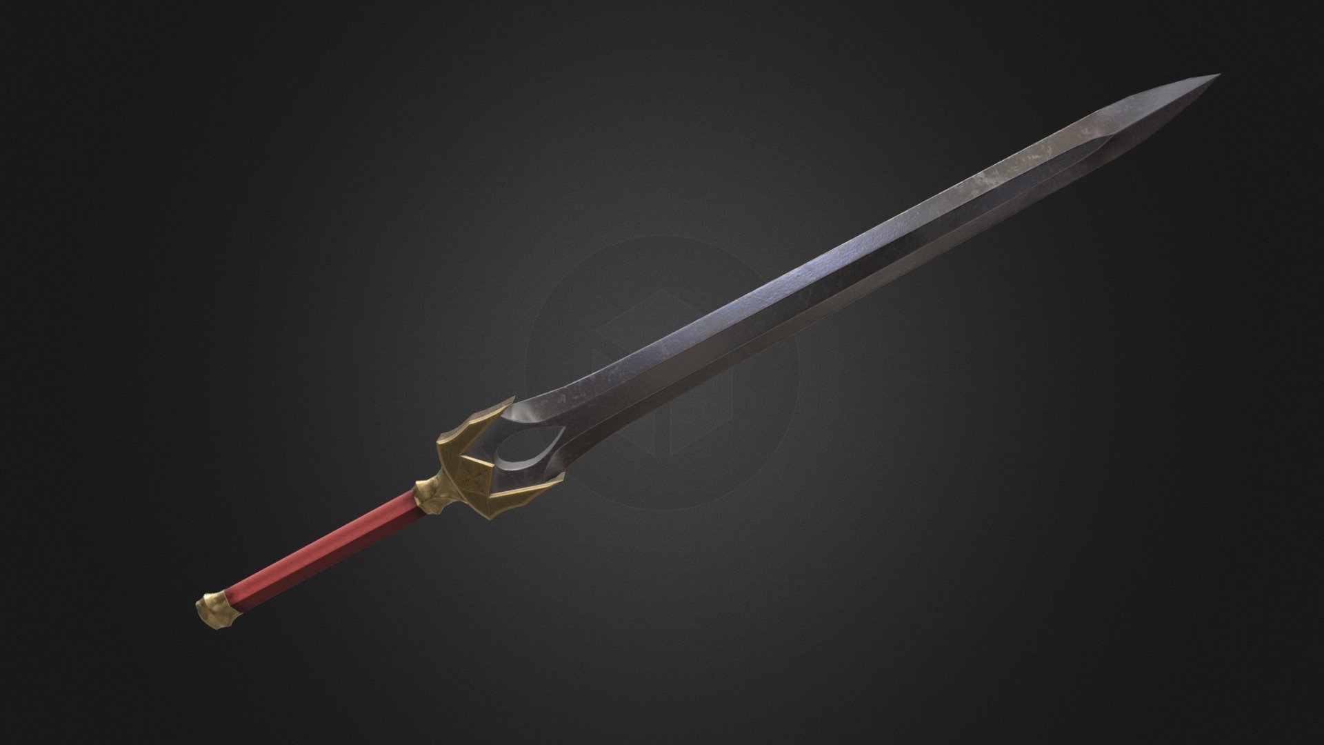 2 handed sword GameReady low-poly - 3D model by demon4luck [43667d8 ...