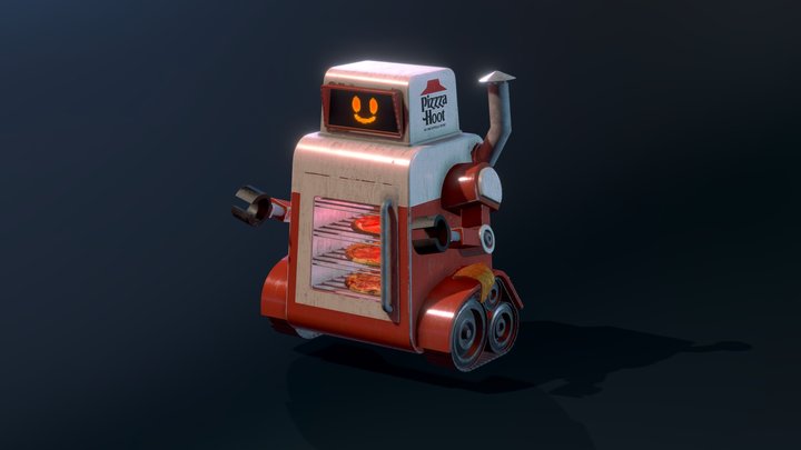 Pizzza Hoot DeliveryBot 3D Model