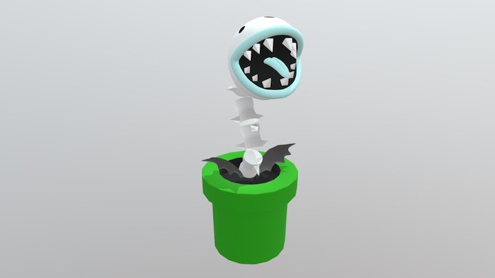 Bone Piranha Plant 3D Model