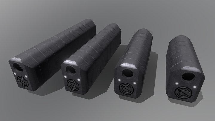 SilencerCo Salvo 12 Supressors 3D Model