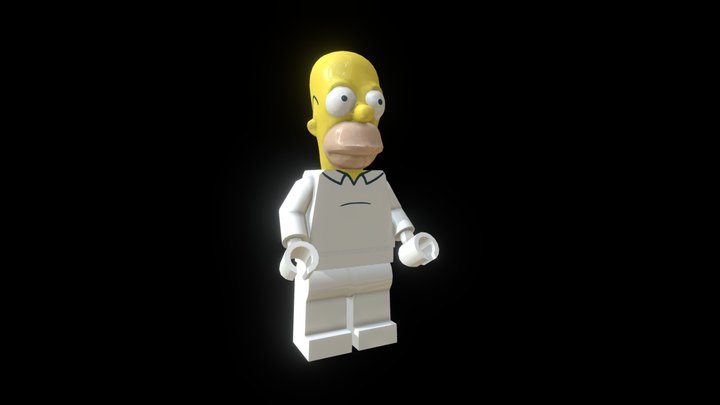 LEGO HOMER 3D Model