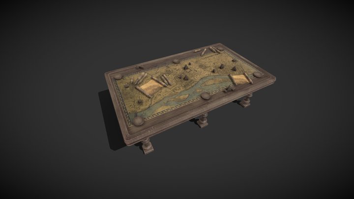 Roman Military Wartable 3D Model