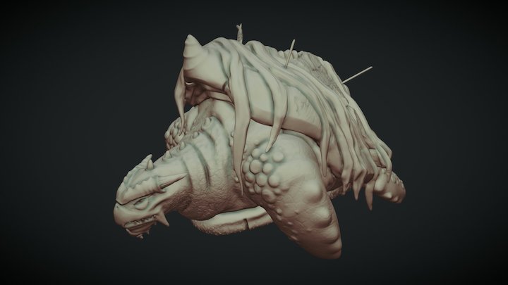 Archelon - Dragon Sea Turtle 3D Model