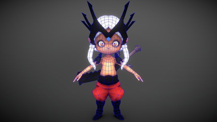 "Little heroes " Warrior 3D Model