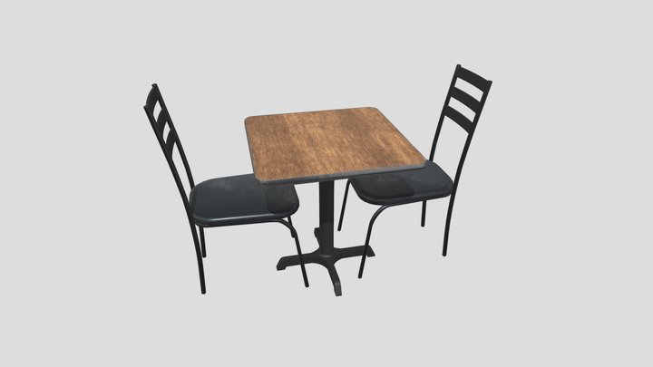 Table and Chair 3D Model