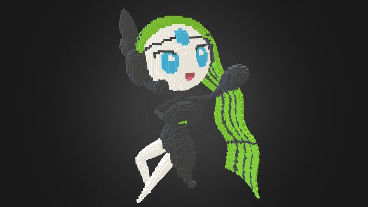Minecraft Meloetta Build Schematic 3D Model