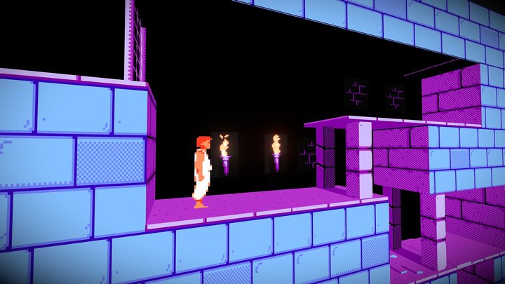 Prince of Persia - Level 1 - NES fan art 3D Model