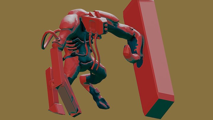 Ciborg test 2 blender 3D Model