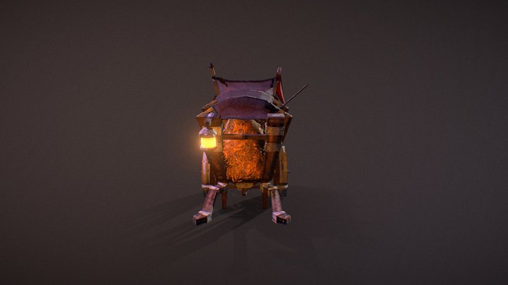 Art Test - Stylised 3D Cart 3D Model