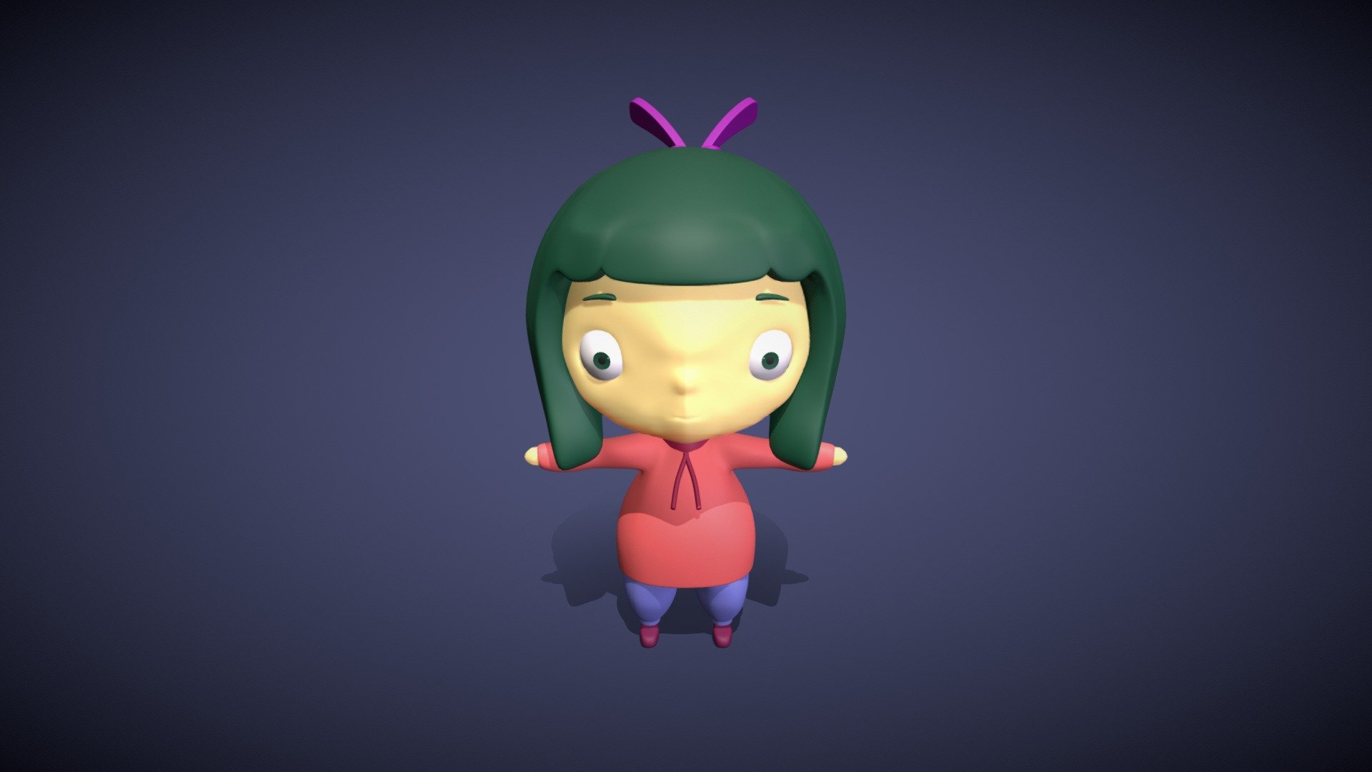 Kutty Ponnu - 3D model by Ragavi [437350e] - Sketchfab