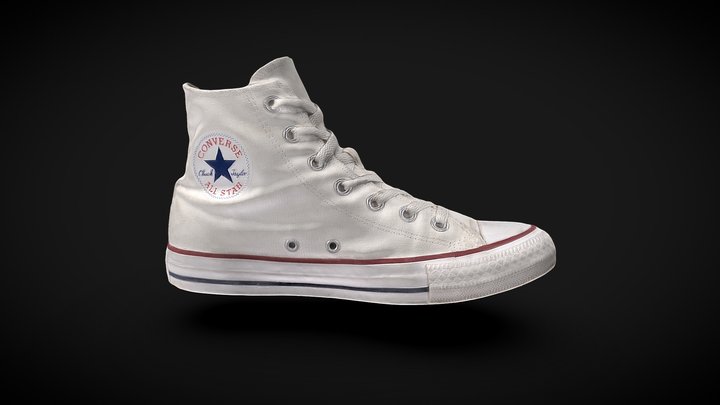 Converse Chuck Taylor All Star Hi White 3D Model