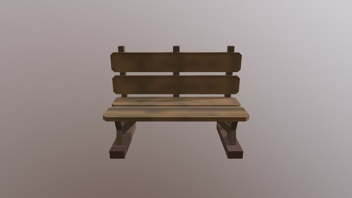 Frontierland Bench 3D Model