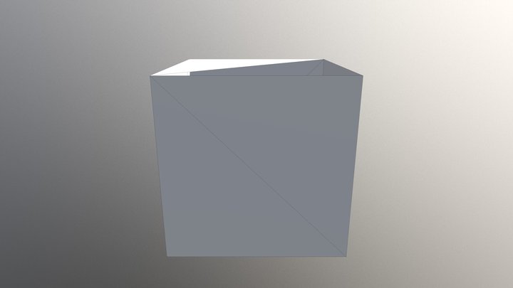 Cube With 2 Missing Faces 3D Model