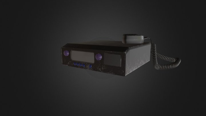 Old Radio Communicator 3D Model