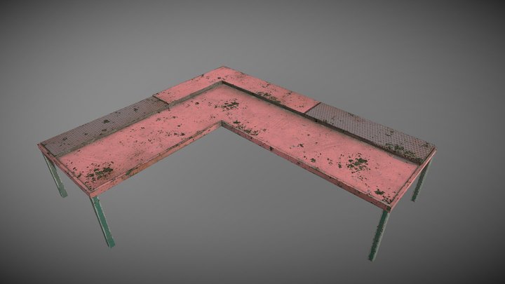 iron table old 3D Model