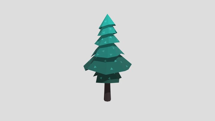 Low Poly Pine Tree 3D Model