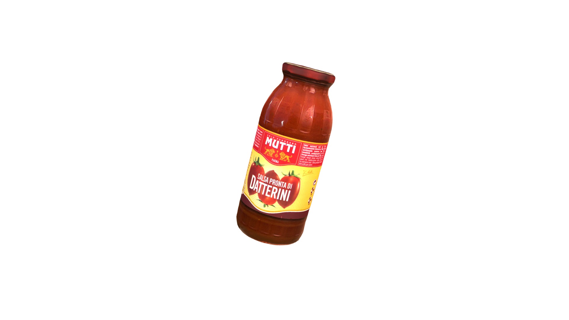 3D model Salsa Pronta Di Datterini - This is a 3D model of the Salsa Pronta Di Datterini. The 3D model is about a bottle of hot sauce.
