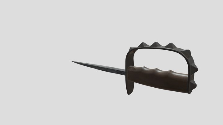 World War I Trench Knife 3D Model