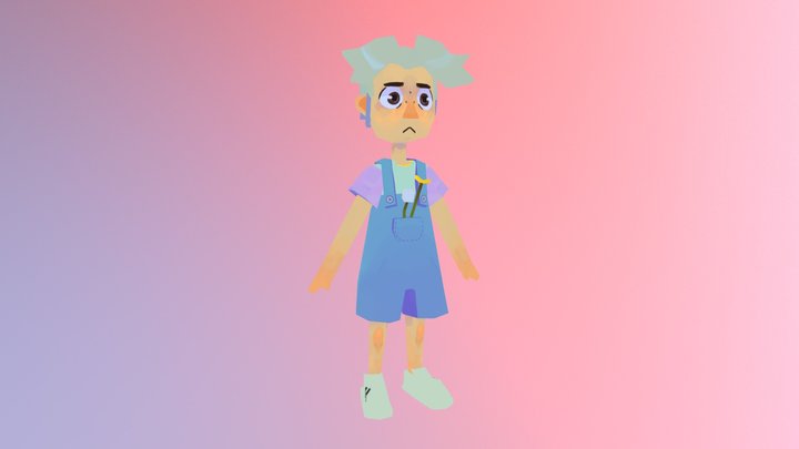 Low Poly Finn 3D Model