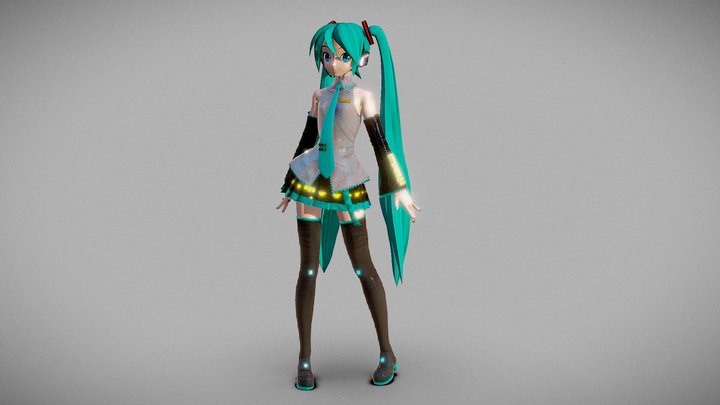 Hatsune Miku Dreamy Theater Extend art 3d – Free 3D Model STL