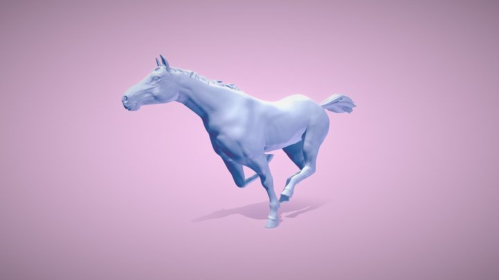 Horse Running 3D Model