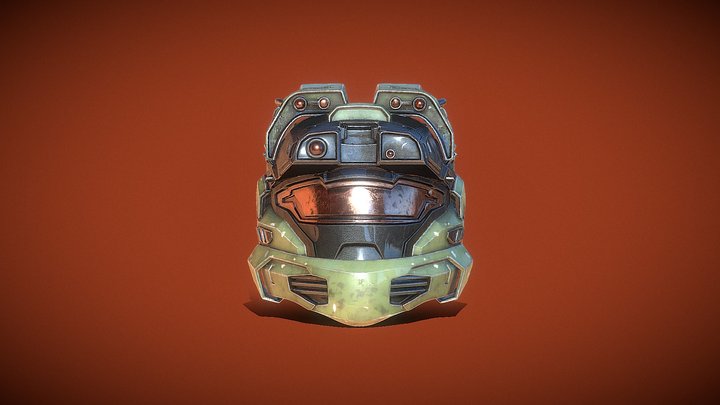 Spartan Combat Helmet (msy) HALO 3D Model