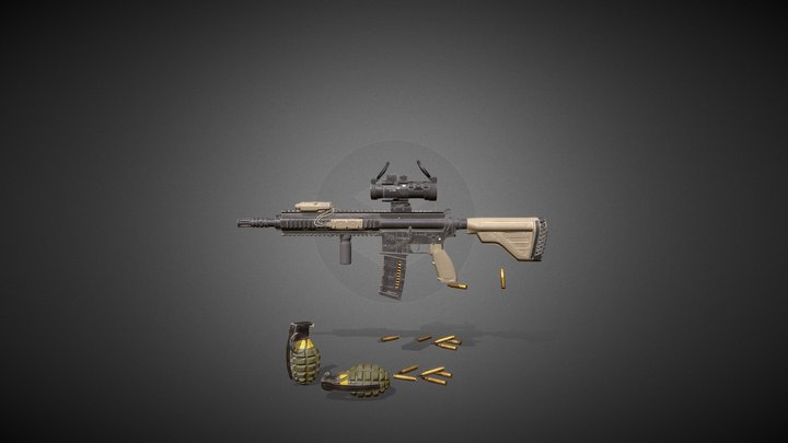 M4_16_Gun 3D Model