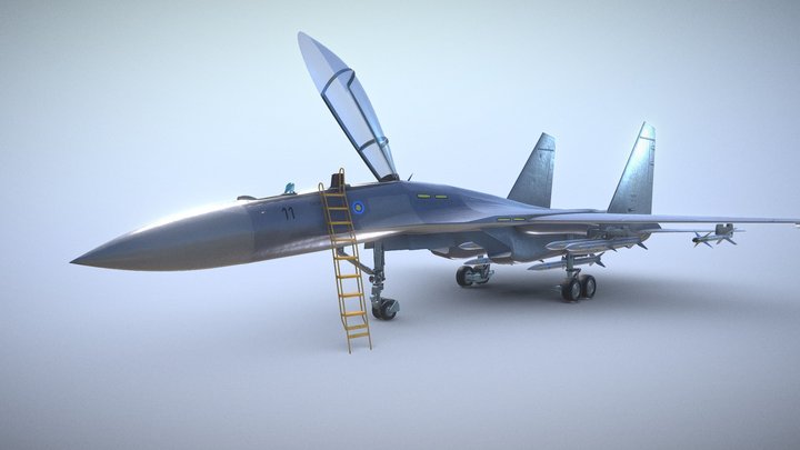 Sukhoi su27 test 03 3D Model