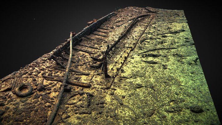 Unknown wooden shipwreck - Austrian lake 3D Model