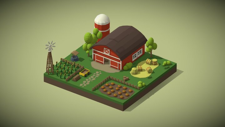 "Farm" For mobile game 3D Model