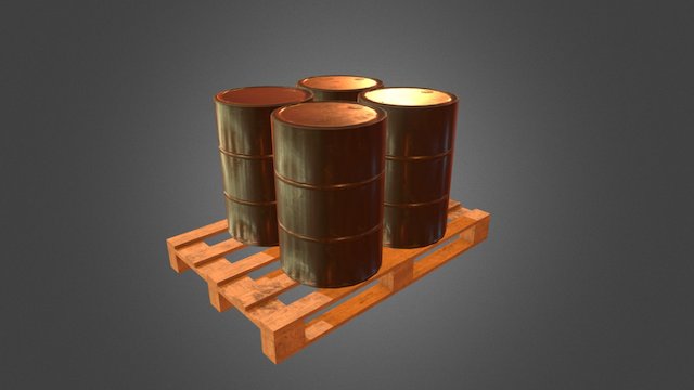 Metal barrel 3D Model