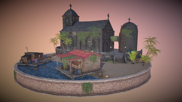 Italy, Ravello - Cityscene 3D Model