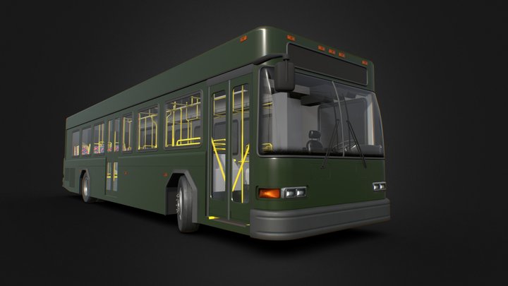 City Bus - Gillig Low Floor - game ready model 3D Model