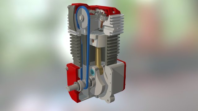 4 STROKE ENGINE 3D Model