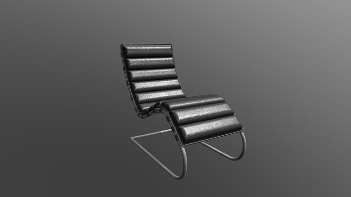Long Chaise PBR 3D Model