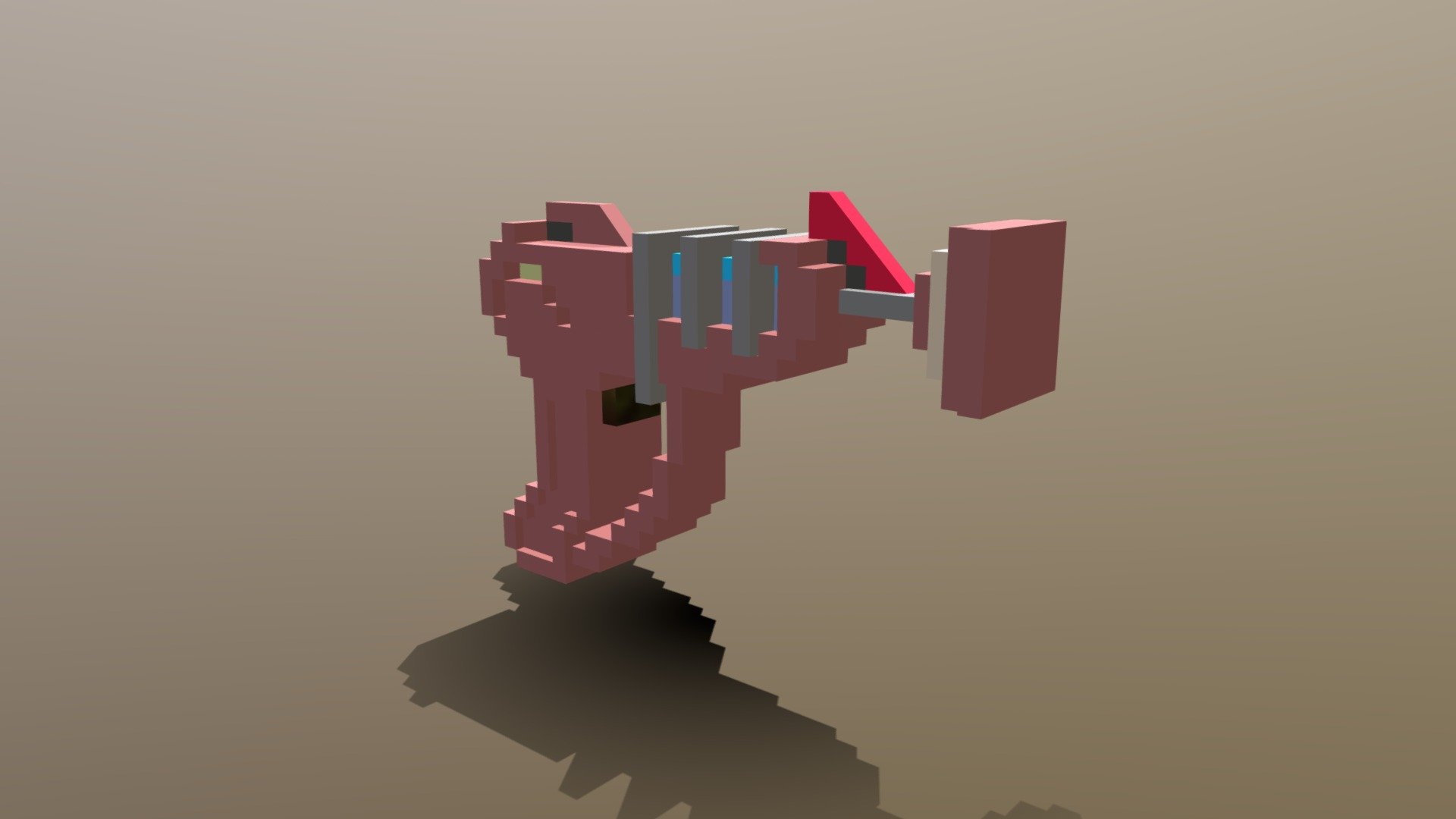 3D Voxel Call of Duty Raygun