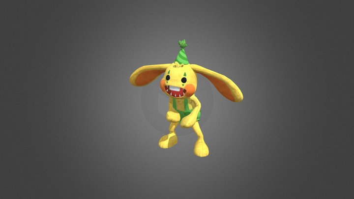 Bunzo Bunny rig with animation 3D Model