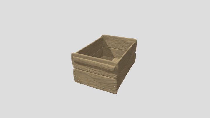 Old wooden crate 3D Model