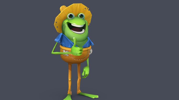 Happy frog. 3D Model