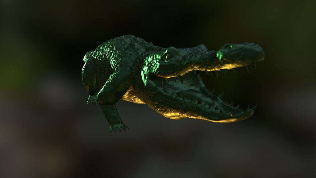 High Poly Crocodile