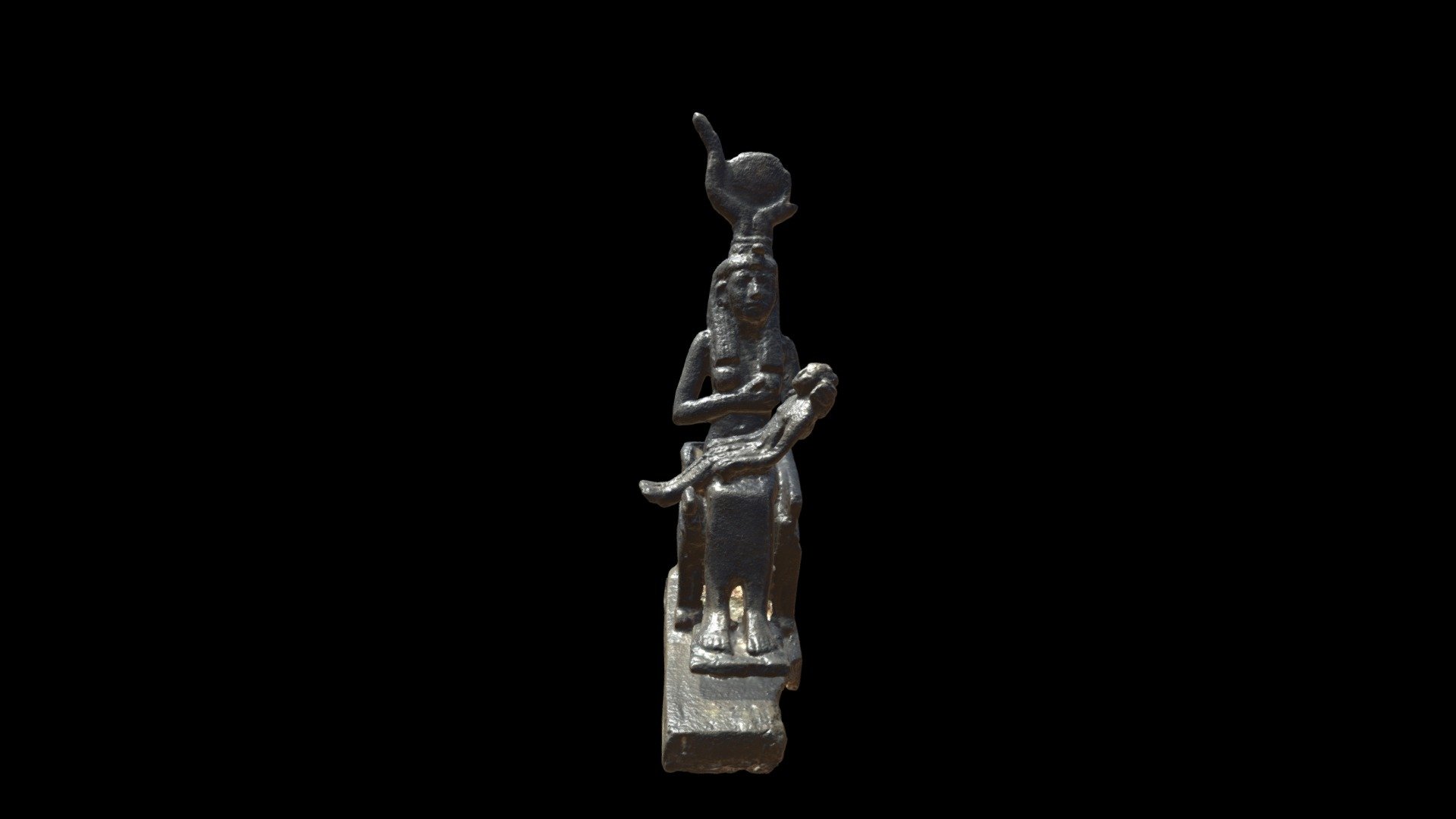 Seated Isis with Child Horus Figurine